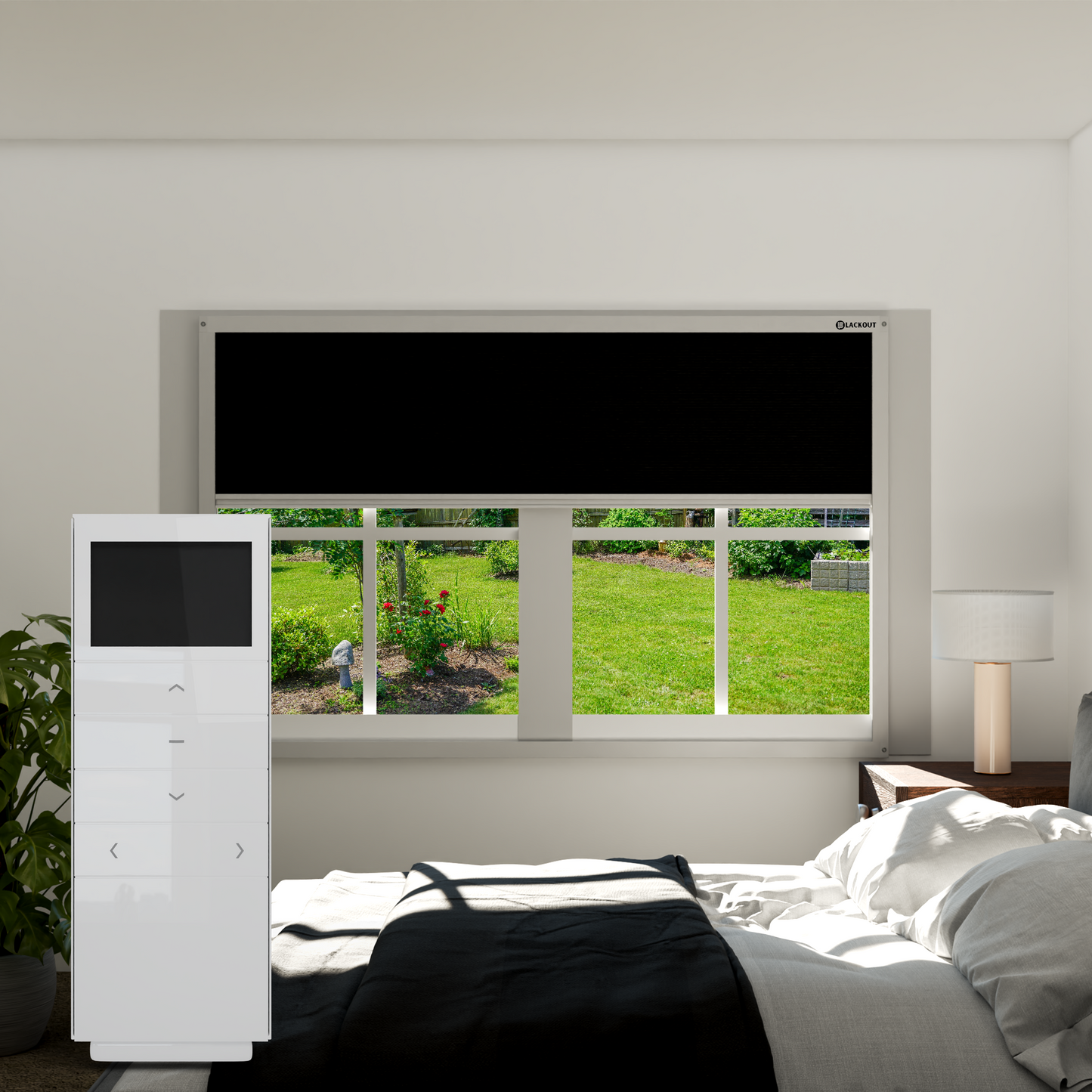 Motorized Non-Drill Blackout Shades