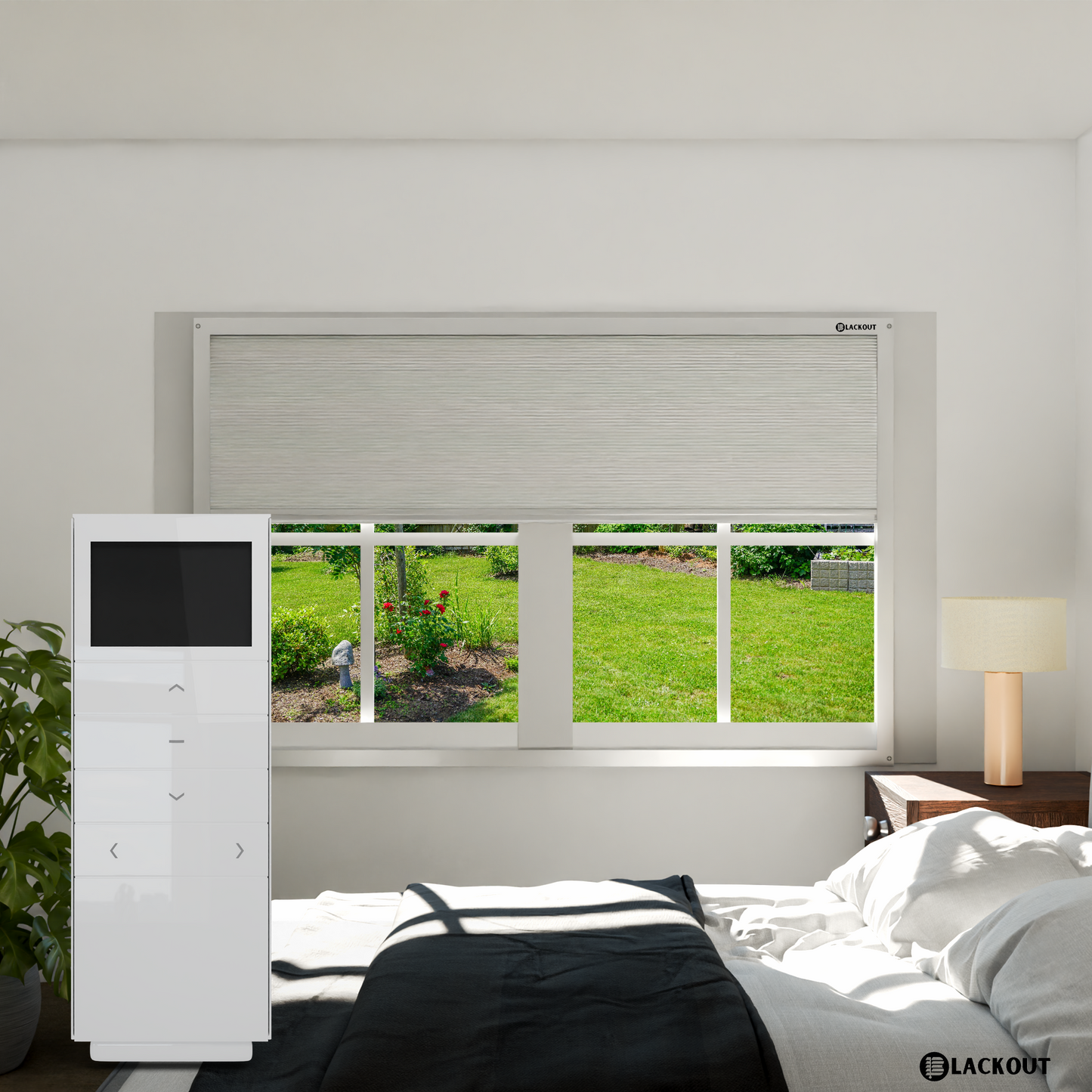 Motorized Non-Drill Blackout Shades